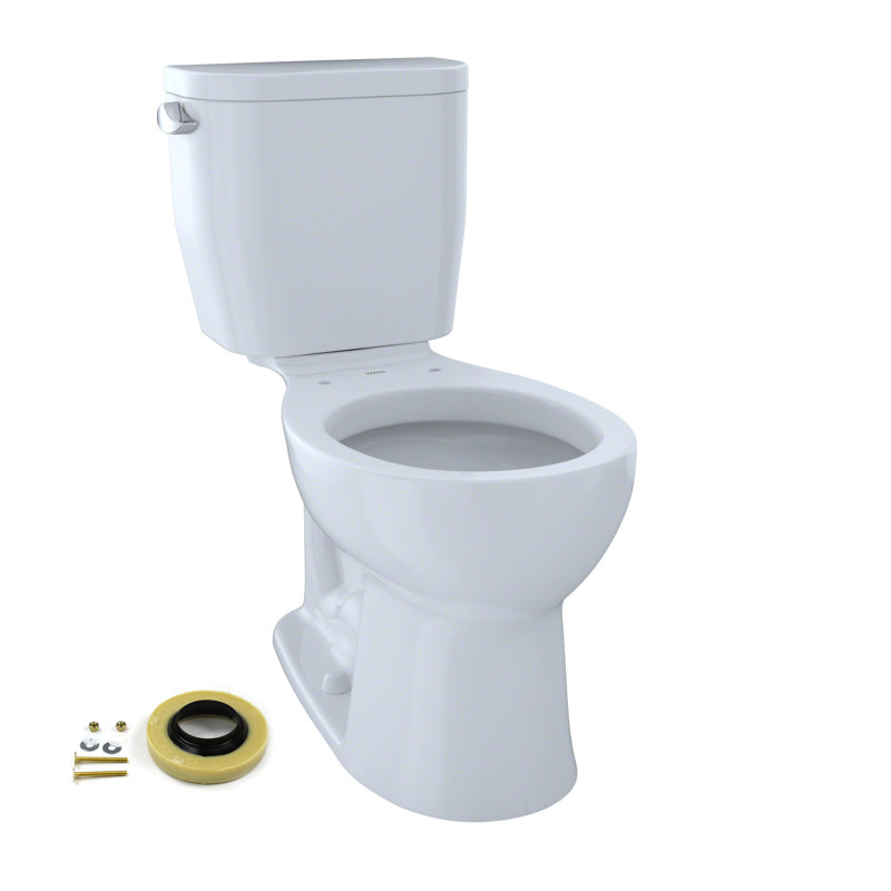 TOTO Entrada 1.28 GPF Round Comfort Height Floor Mounted TwoPiece